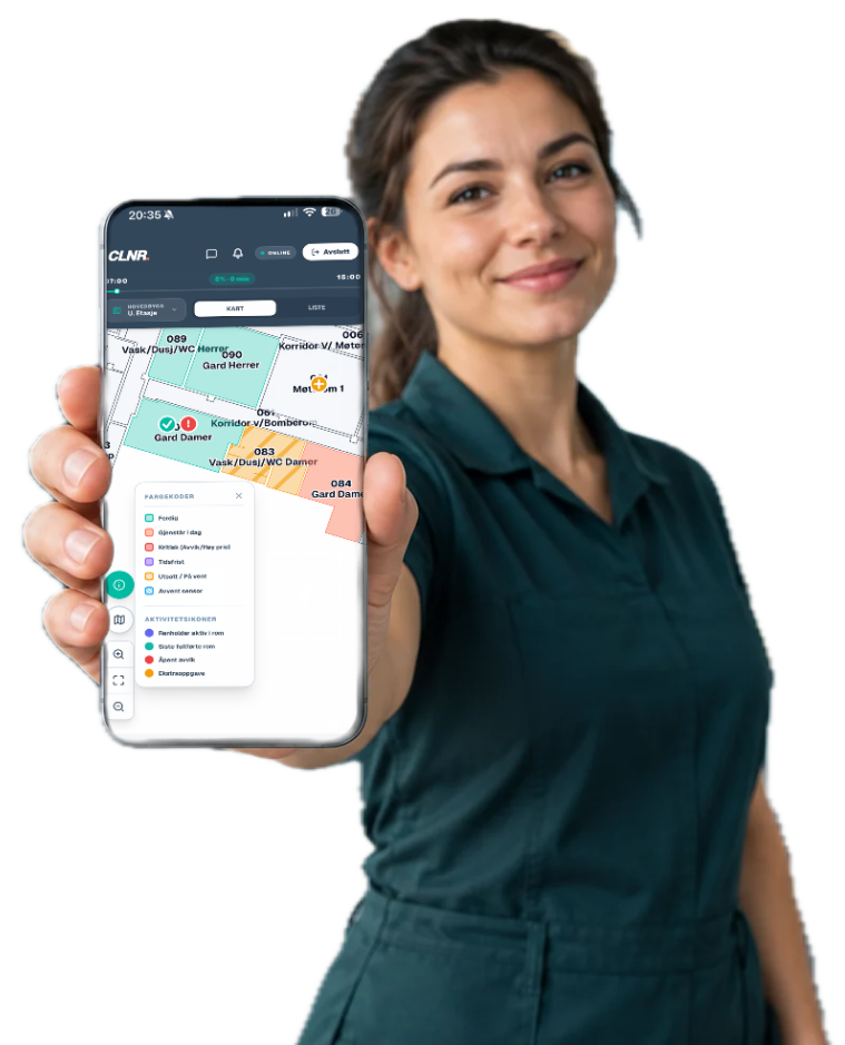 Renholder med mobil hvit bakgrunn Renholder med mobil hvit bakgrunn